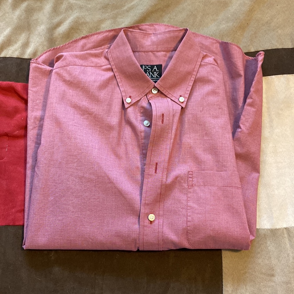 Jos A. Bank size medium red button down long sleeve